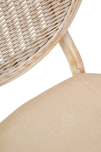 White Wash Elm Wood Dining Chair | Cebu