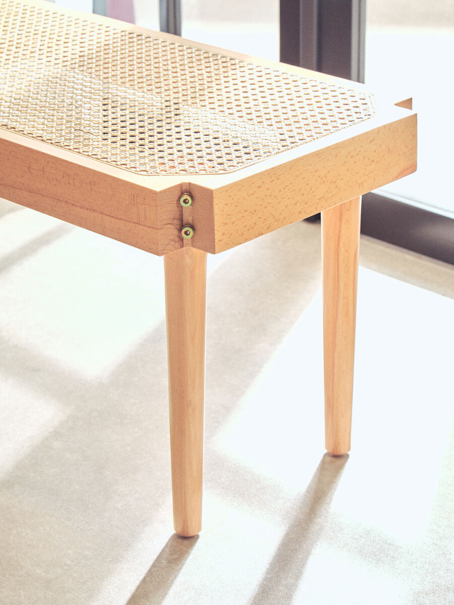 Cebu Natural Cane Bench with Cane Seat