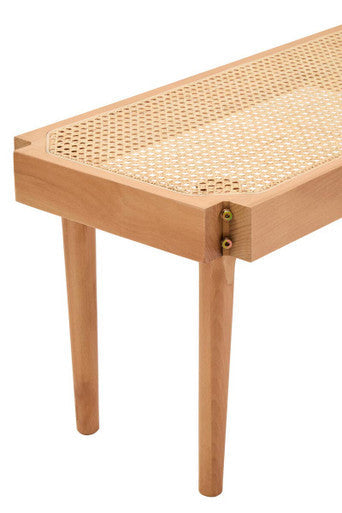 Cebu Natural Cane Bench with Cane Seat