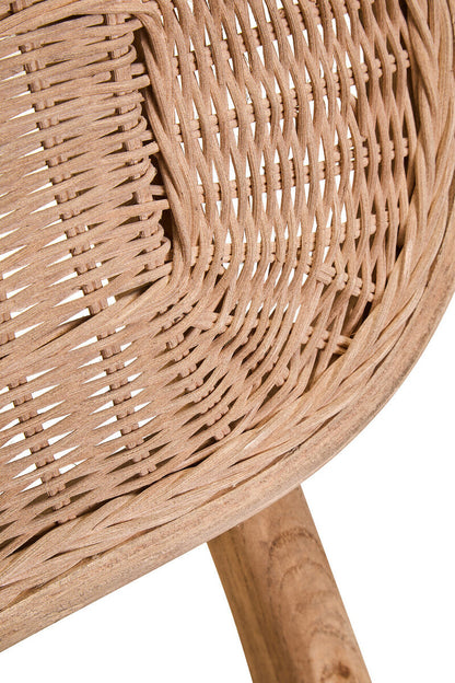 Beige Fabric and Grey Wash Elm Wood Dining Chair | Cebu