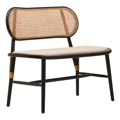 Cebu Natural Cane Bench with Cane Back