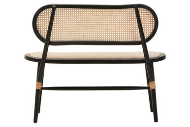 Cebu Natural Cane Bench with Cane Back