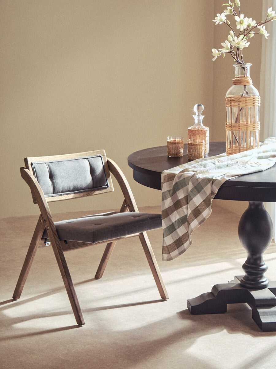 Grey Wash Elm Wood Folding Chair | Cebu