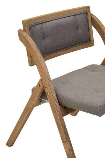 Grey Wash Elm Wood Folding Chair | Cebu