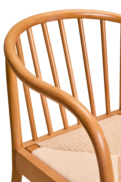 Cebu Natural Rope Chair with Curved Back