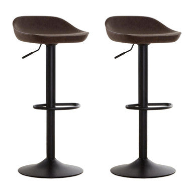 Set of Two Mocha Bar Stools | Dalston
