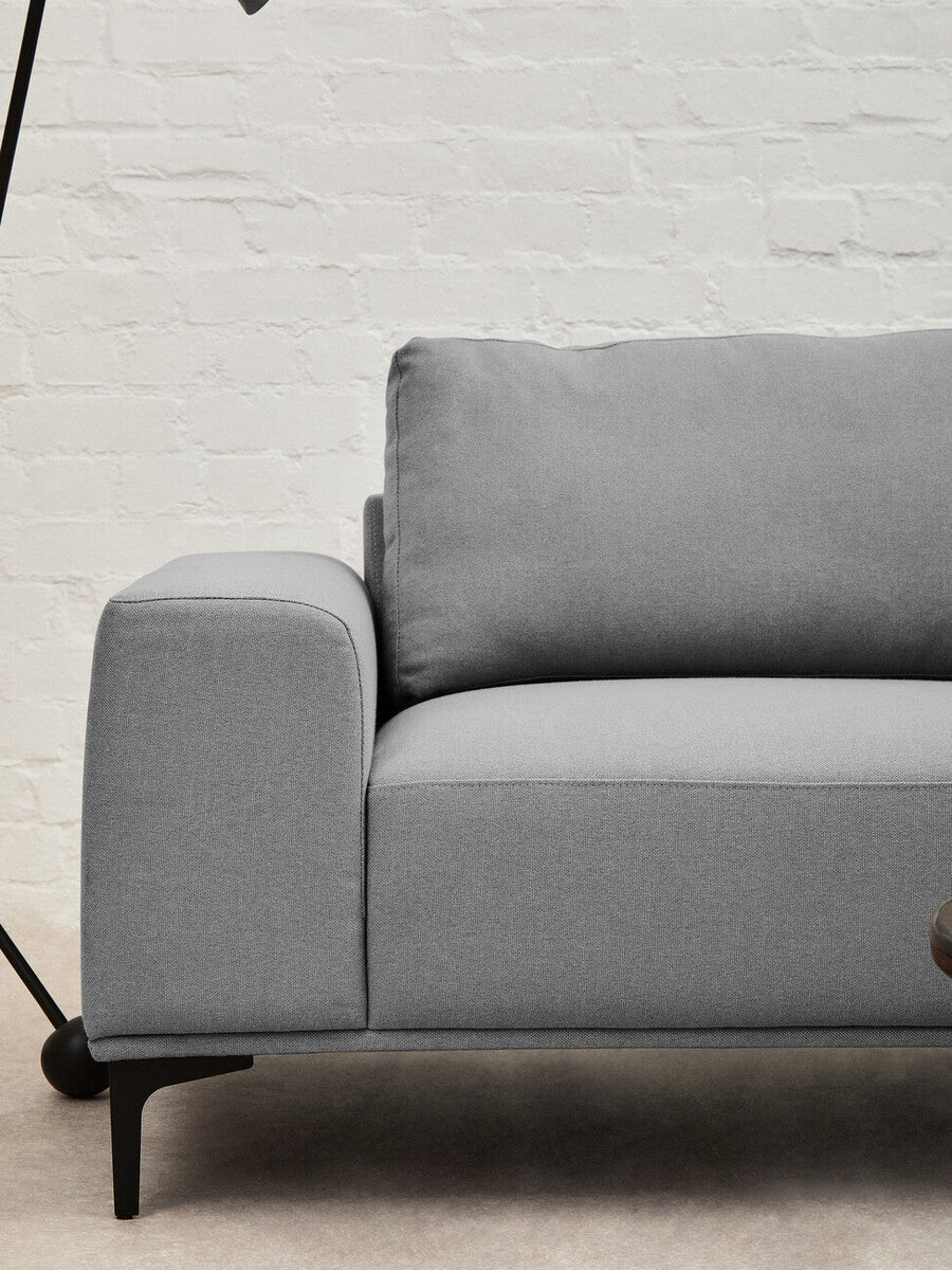 3 Seater Grey Fabric Right Chaise Sofa | Toulon