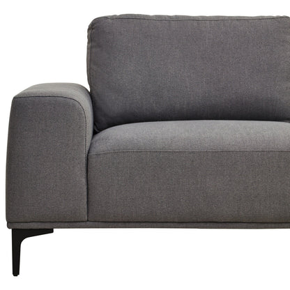 3 Seater Grey Fabric Right Chaise Sofa | Toulon