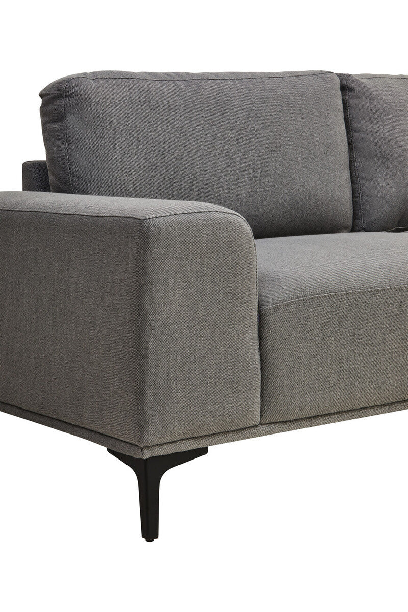 3 Seater Grey Fabric Right Chaise Sofa | Toulon