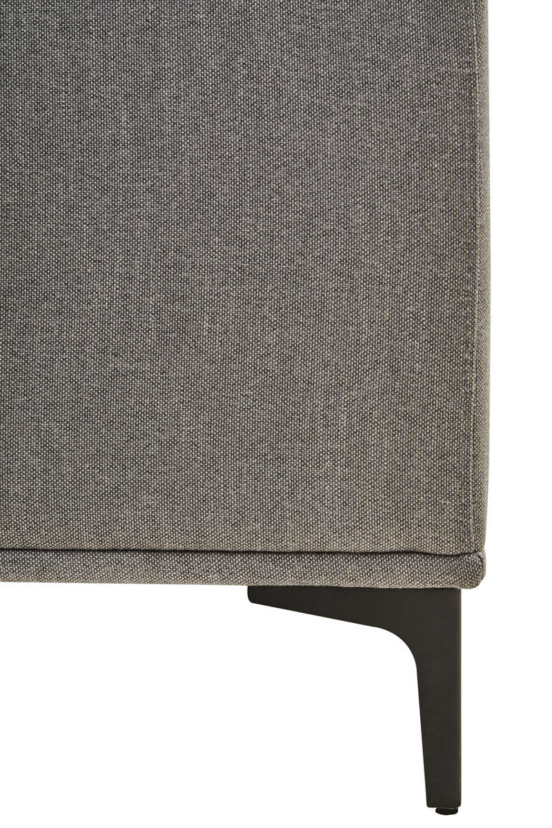 3 Seater Grey Fabric Right Chaise Sofa | Toulon