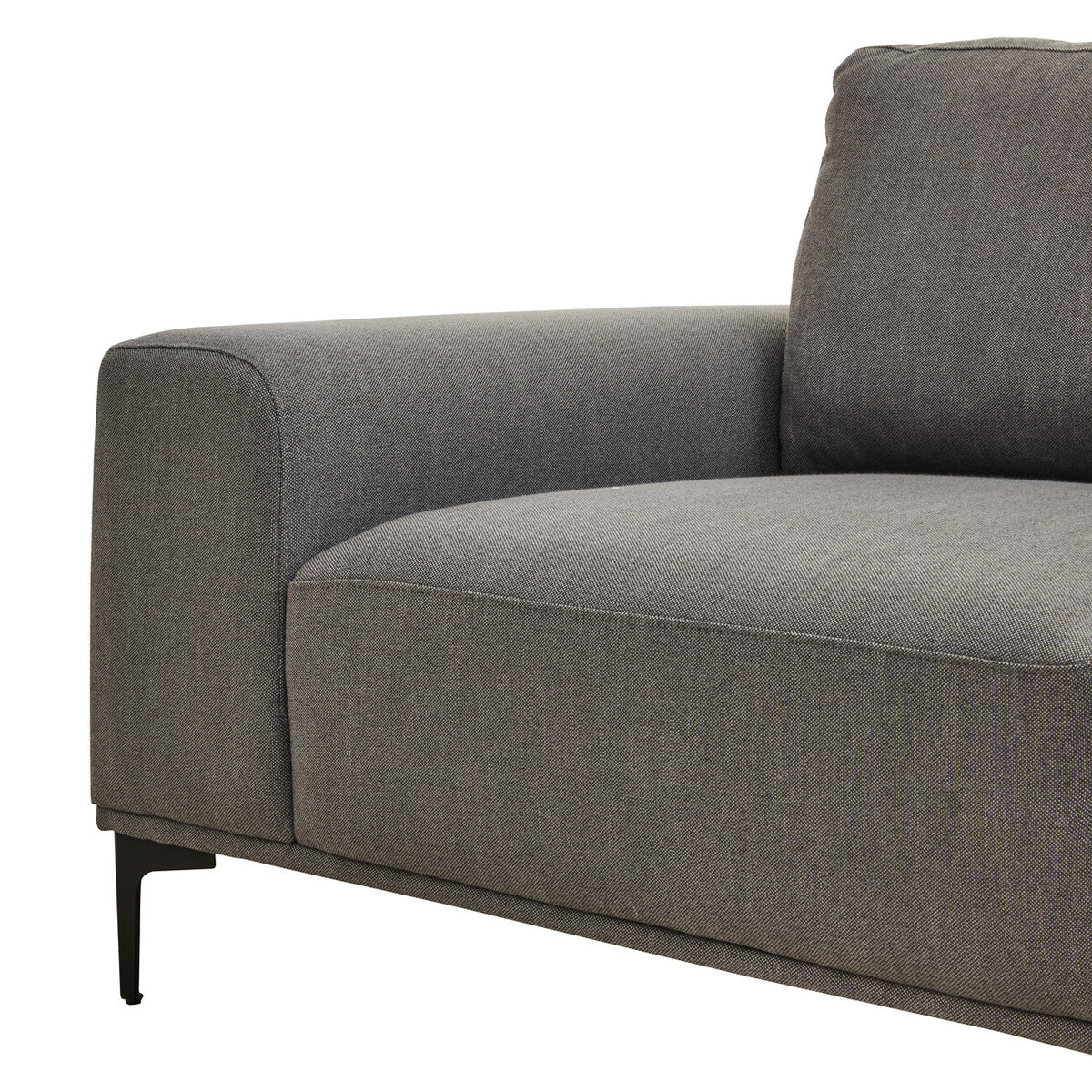3 Seater Grey Fabric Right Chaise Sofa | Toulon