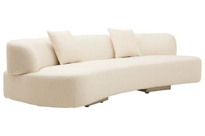 3 Seater Cream Linen Sofa | Ozzano