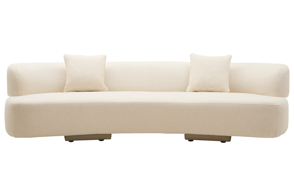 3 Seater Cream Linen Sofa | Ozzano