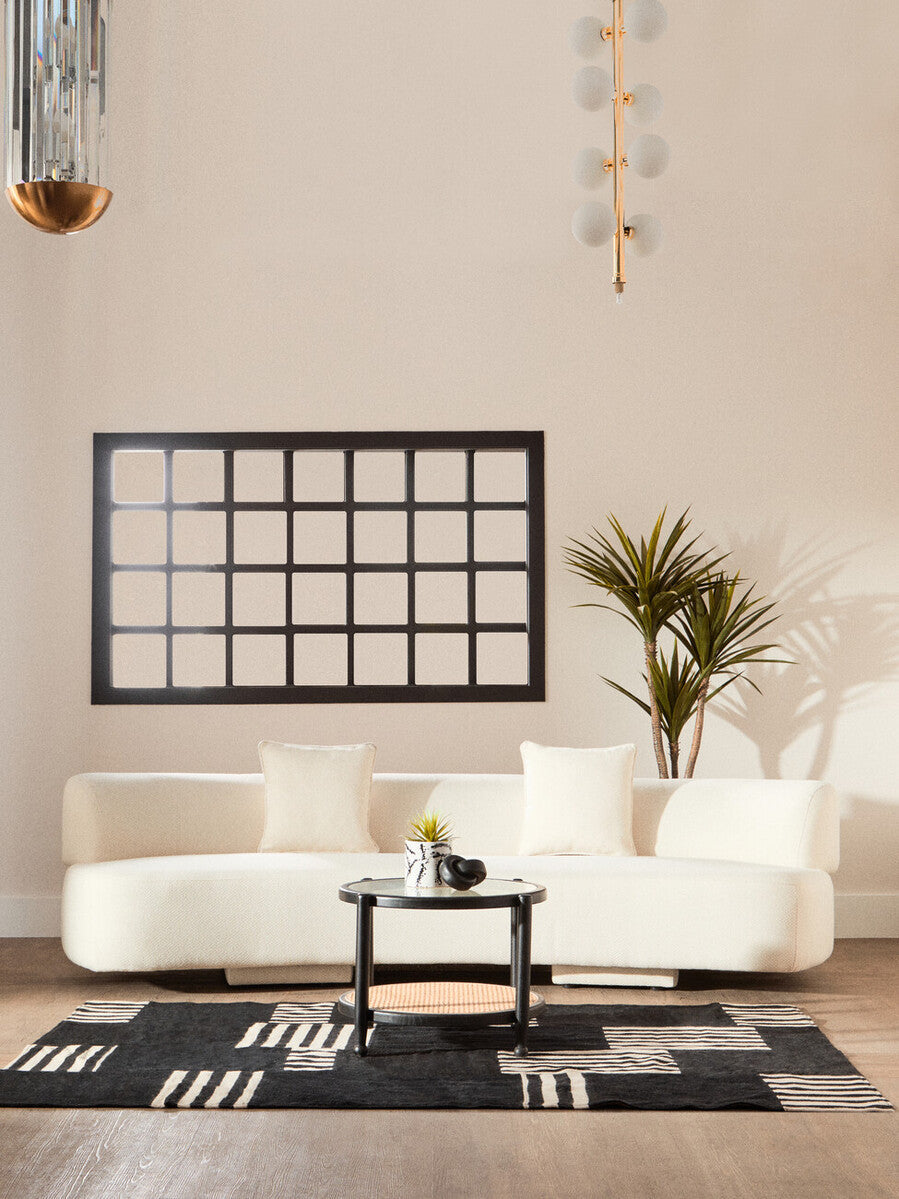 3 Seater Cream Linen Sofa | Ozzano