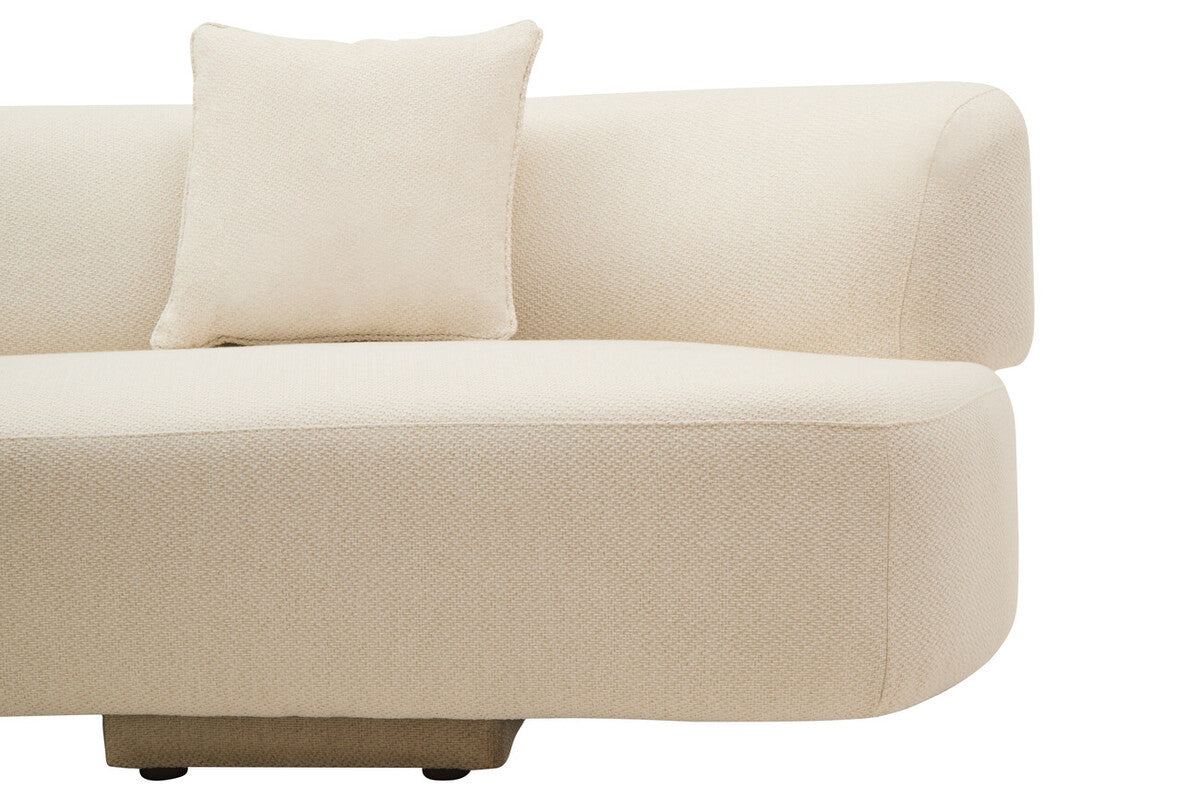 3 Seater Cream Linen Sofa | Ozzano