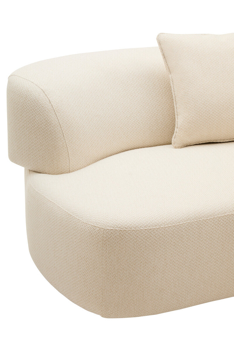 3 Seater Cream Linen Sofa | Ozzano