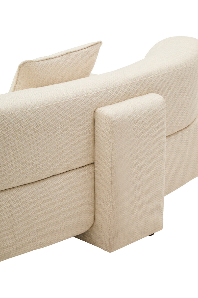 3 Seater Cream Linen Sofa | Ozzano