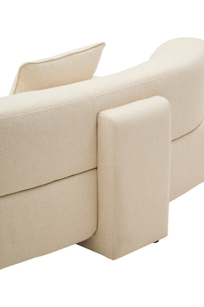 3 Seater Cream Linen Sofa | Ozzano