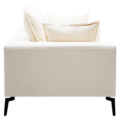 3 Seater Textured Fabric Cream Sofa | Avignon