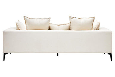 3 Seater Textured Fabric Cream Sofa | Avignon