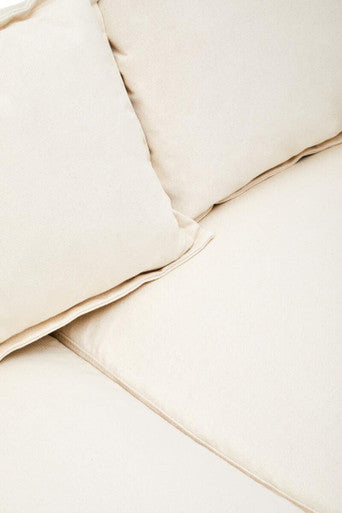 3 Seater Textured Fabric Cream Sofa | Avignon