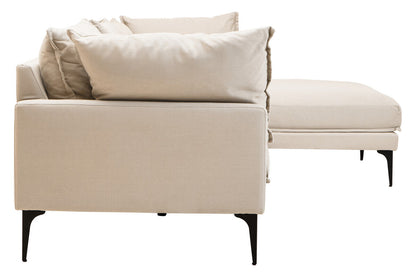 3 Seater Cream Right Chaise Sofa | Comfee