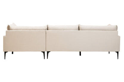 3 Seater Cream Right Chaise Sofa | Comfee