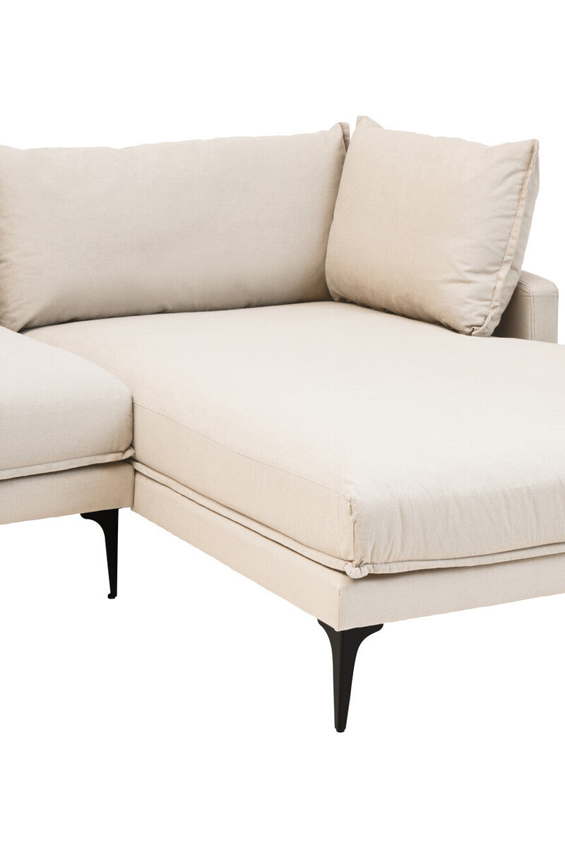 3 Seater Cream Right Chaise Sofa | Comfee