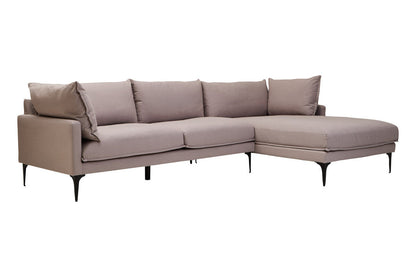 3 Seater Grey Right Chaise Sofa | Comfee