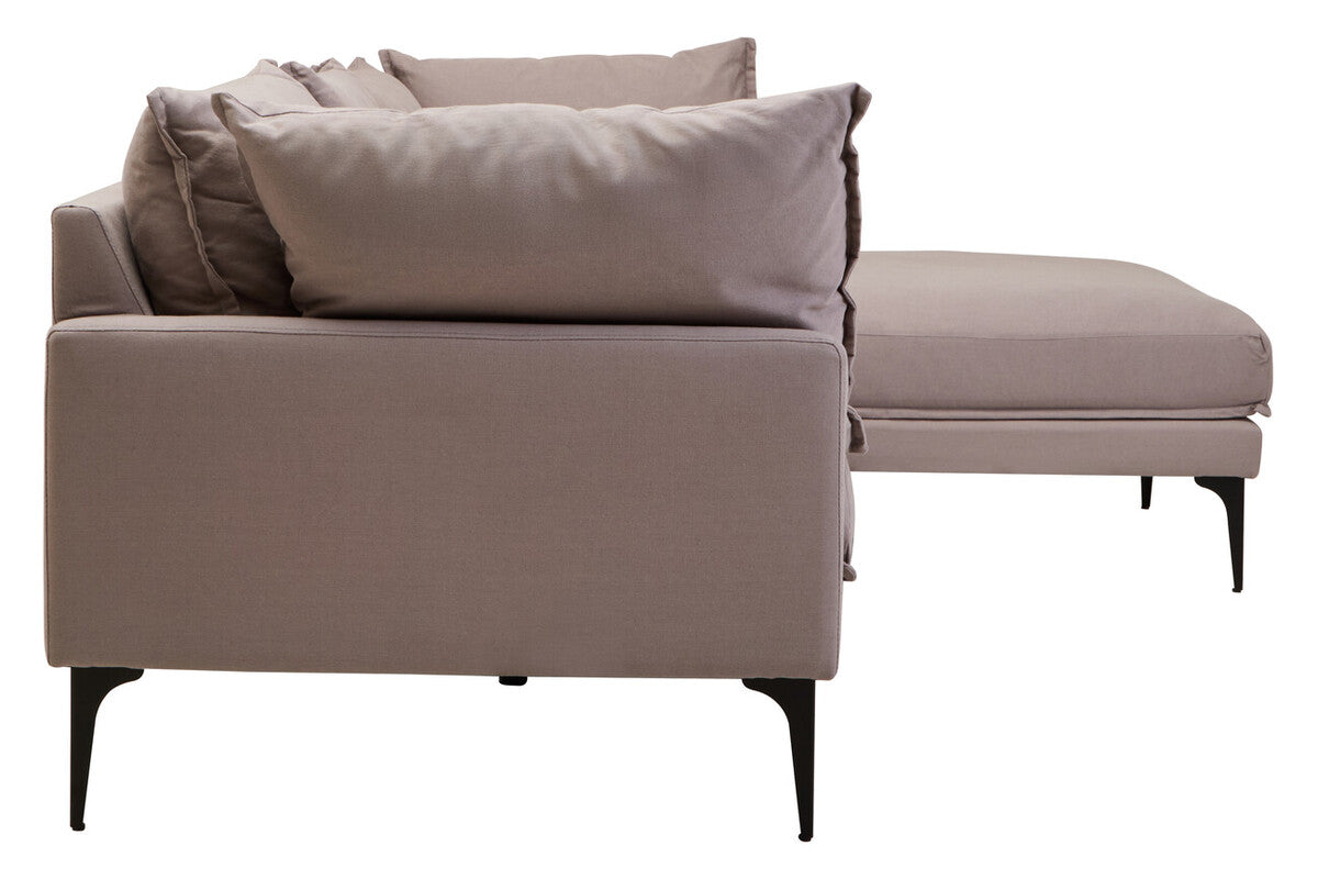 3 Seater Grey Right Chaise Sofa | Comfee