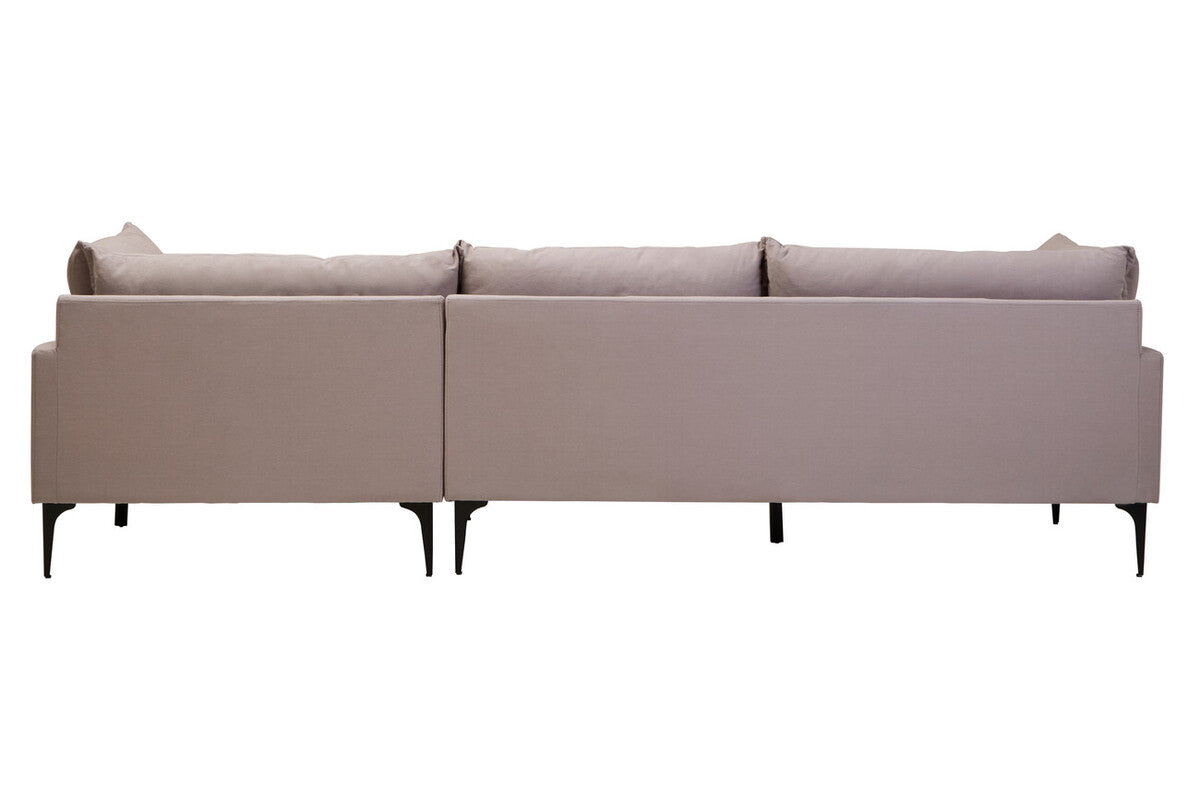 3 Seater Grey Right Chaise Sofa | Comfee