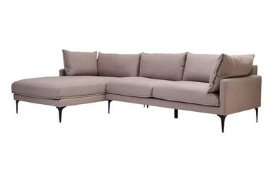 3 Seater Grey Left Chaise Sofa | Comfee