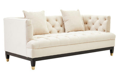 2 Seater Ivory Fabric Sofa | Sefira