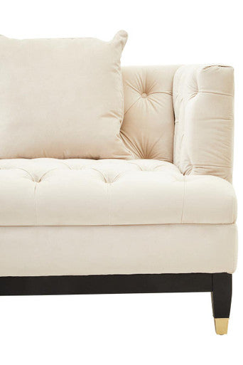 2 Seater Ivory Fabric Sofa | Sefira