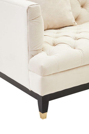 2 Seater Ivory Fabric Sofa | Sefira