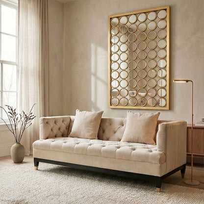2 Seater Ivory Fabric Sofa | Sefira