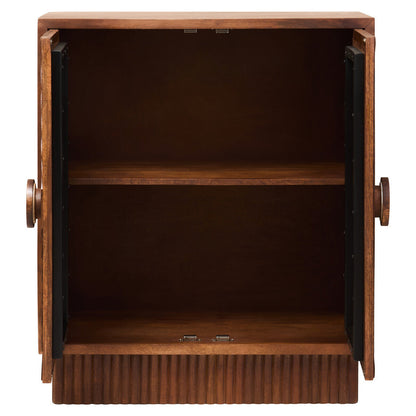 Two Door Mango Wood Carved Cabinet | Sangar