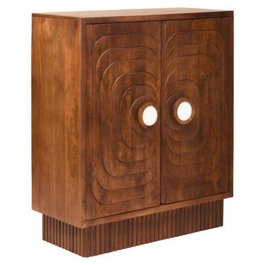 Two Door Mango Wood Carved Cabinet | Sangar