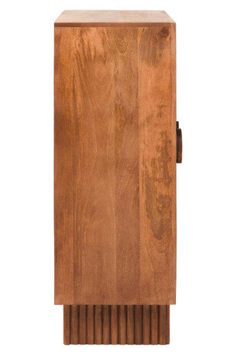 Two Door Mango Wood Carved Cabinet | Sangar