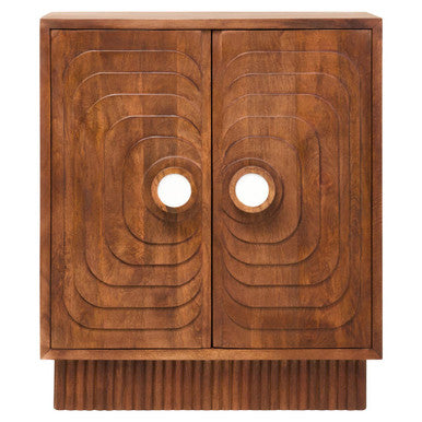 Two Door Mango Wood Carved Cabinet | Sangar