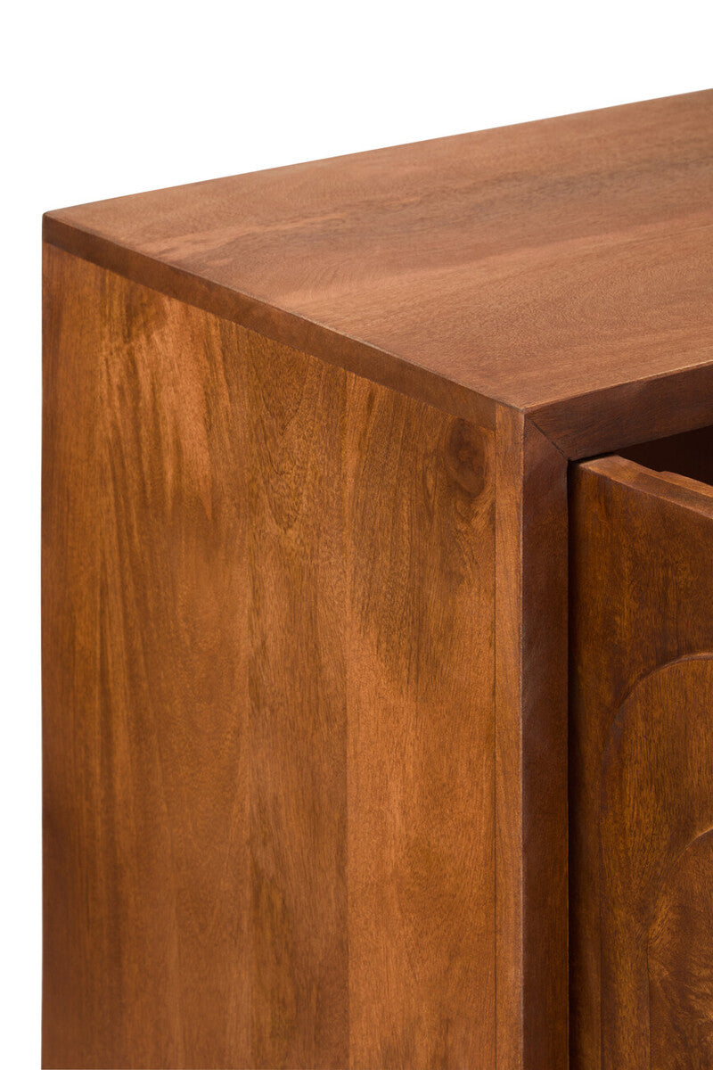 Two Door Mango Wood Carved Cabinet | Sangar