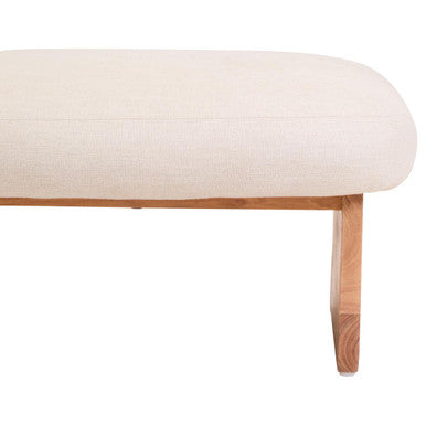 Parova Cream Linen Footstool