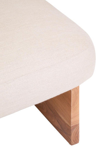Parova Cream Linen Footstool