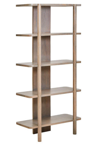 Five Tier Grey Mango Wood Shelf Unit | Torello