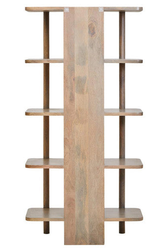 Five Tier Grey Mango Wood Shelf Unit | Torello