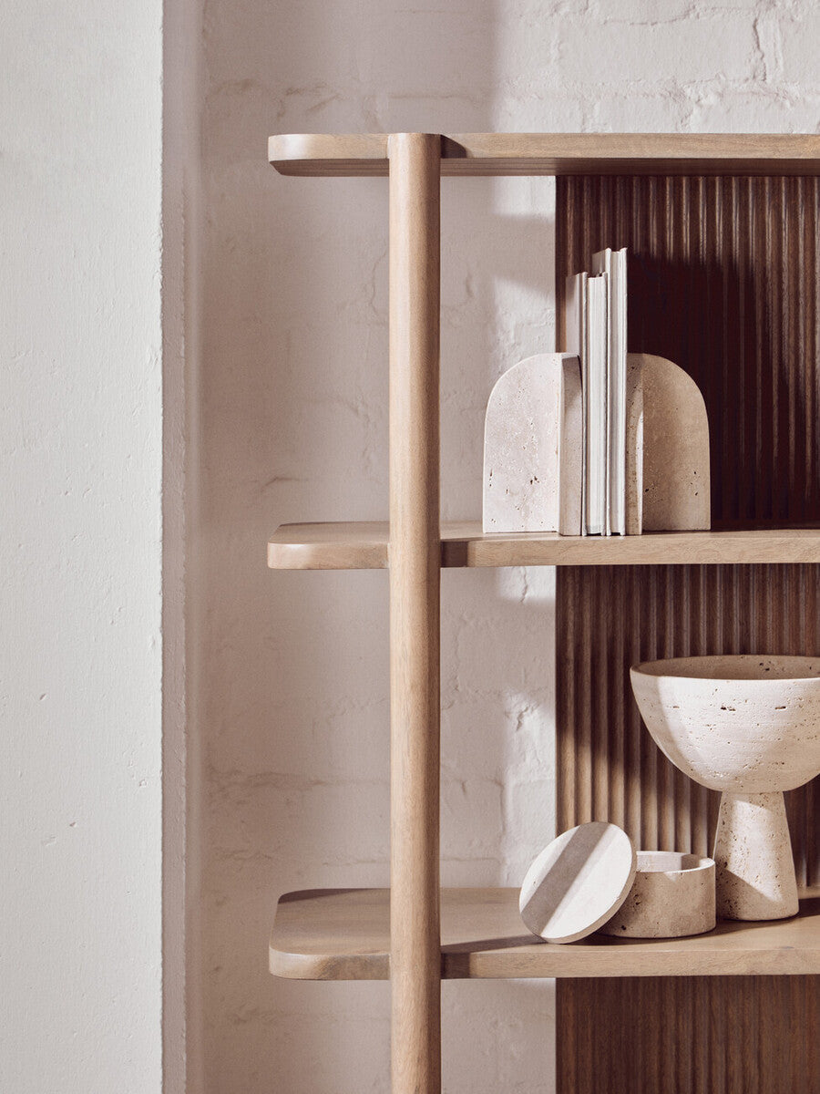 Five Tier Grey Mango Wood Shelf Unit | Torello
