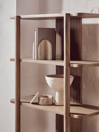 Five Tier Grey Mango Wood Shelf Unit | Torello