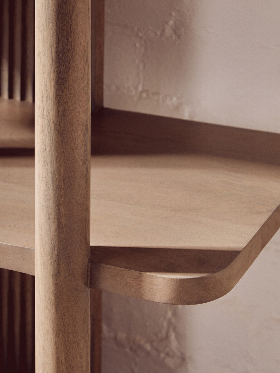 Five Tier Grey Mango Wood Shelf Unit | Torello