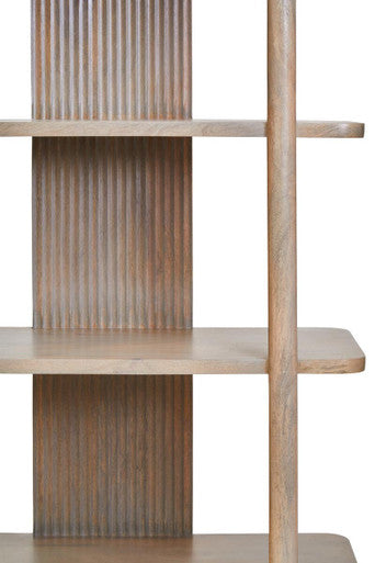 Five Tier Grey Mango Wood Shelf Unit | Torello