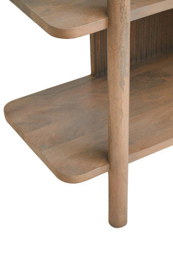 Five Tier Grey Mango Wood Shelf Unit | Torello